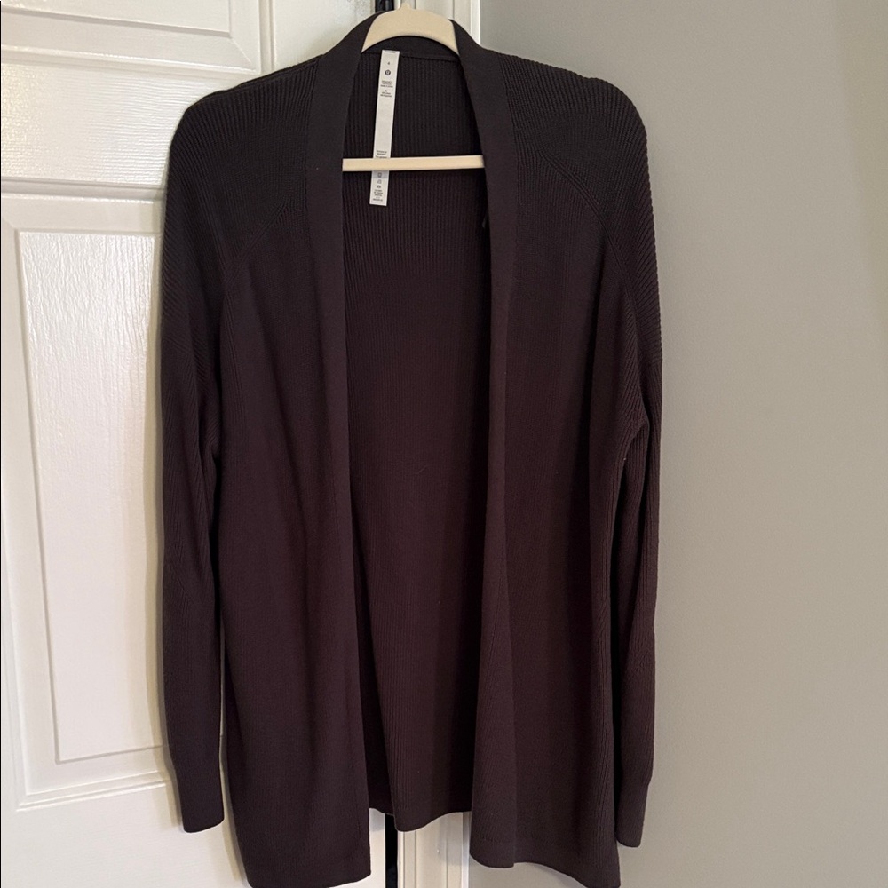 lululemon athletica Dark Gray Open Front Cardigan